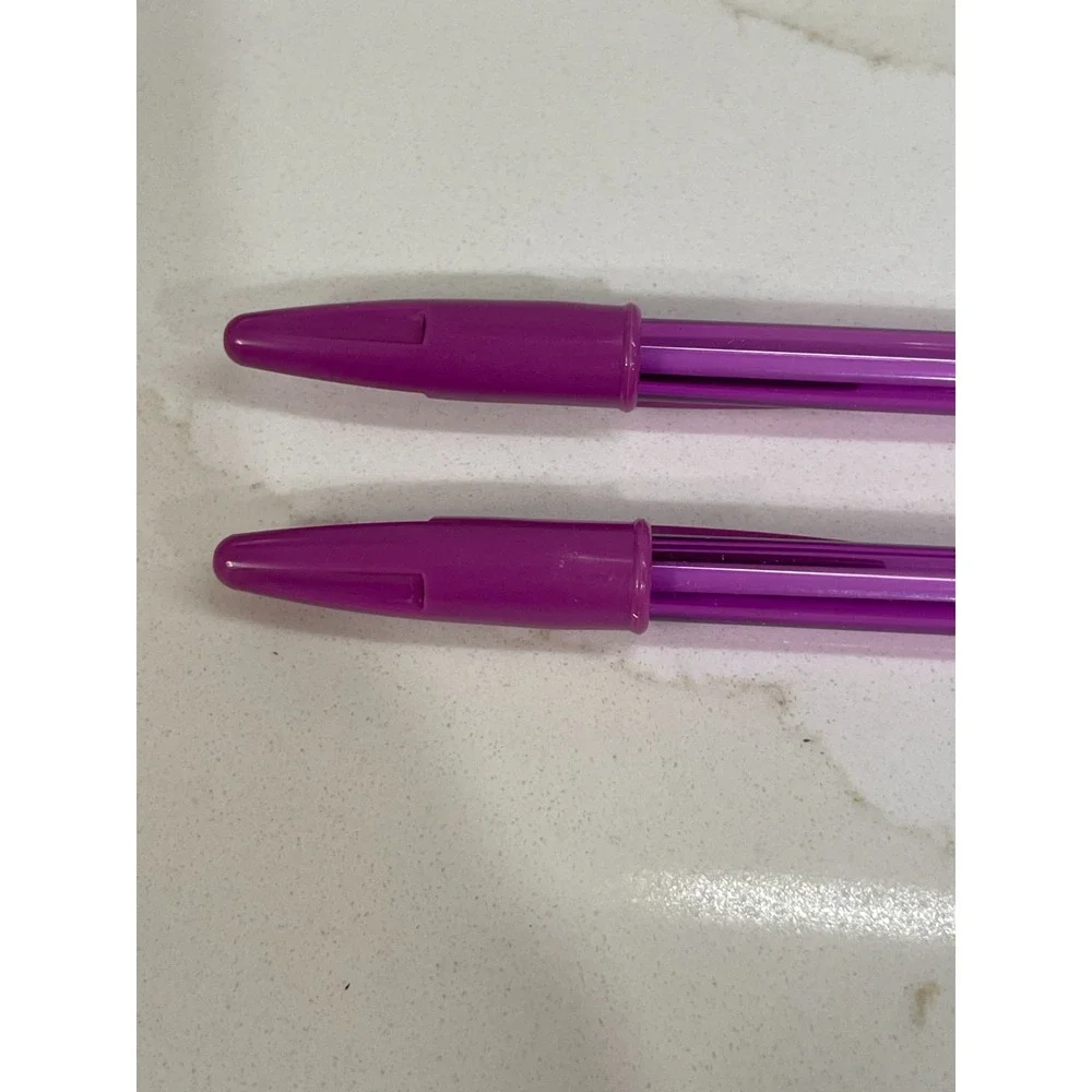 NO INK Vintage Sears Parts‎ & Repair Pens Lot of 2 Ballpoint Purple Cap READ